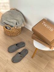 Men's slippers HS-OZ elegant gray