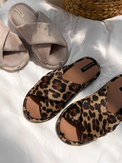 Women's slippers HS-VL velour Latte