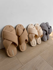Women's slippers HS-VL waffle milk