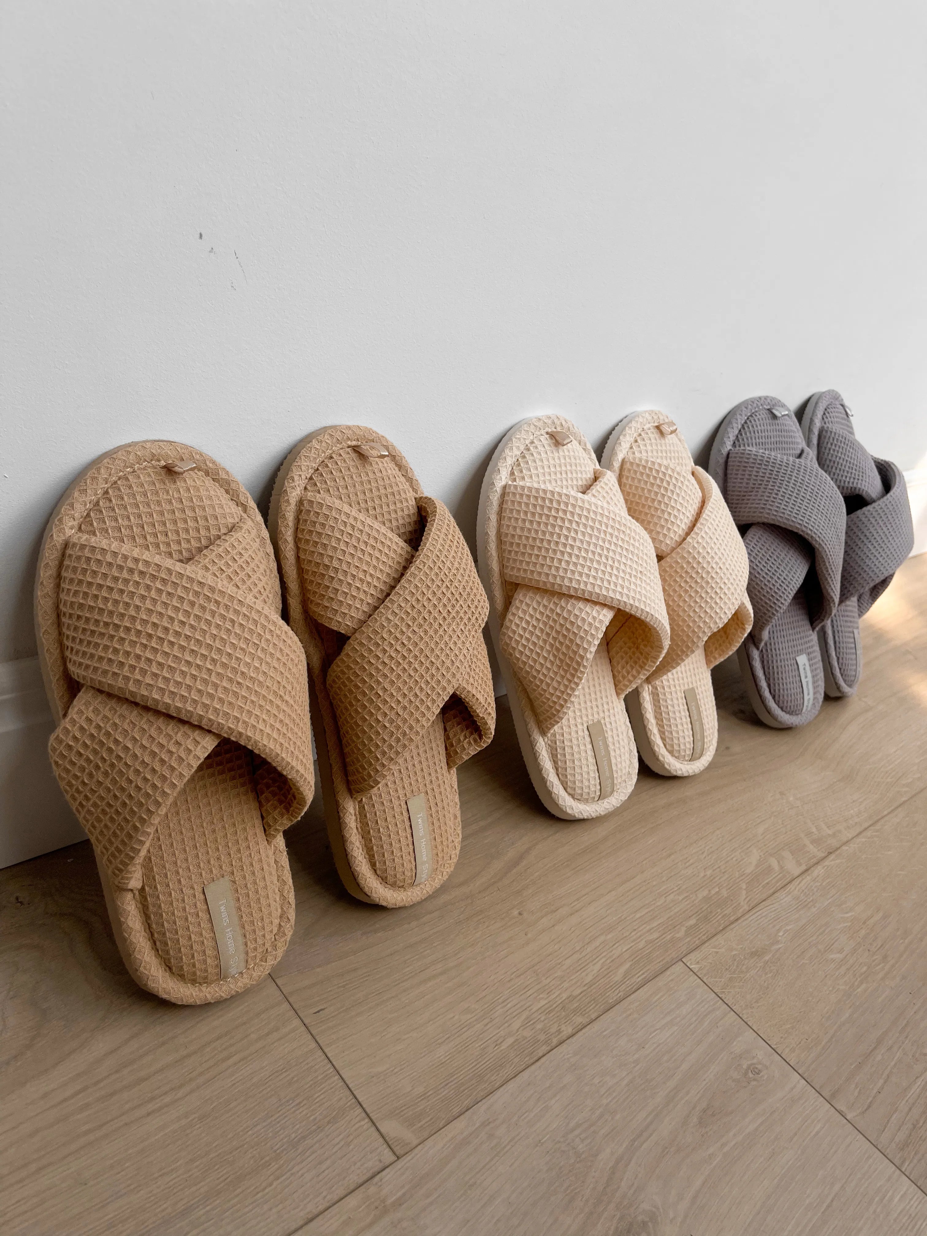 Women's slippers HS-VL waffle cappuccino