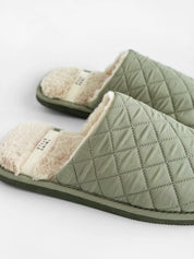 Men's slippers HS-LUX quilted khaki