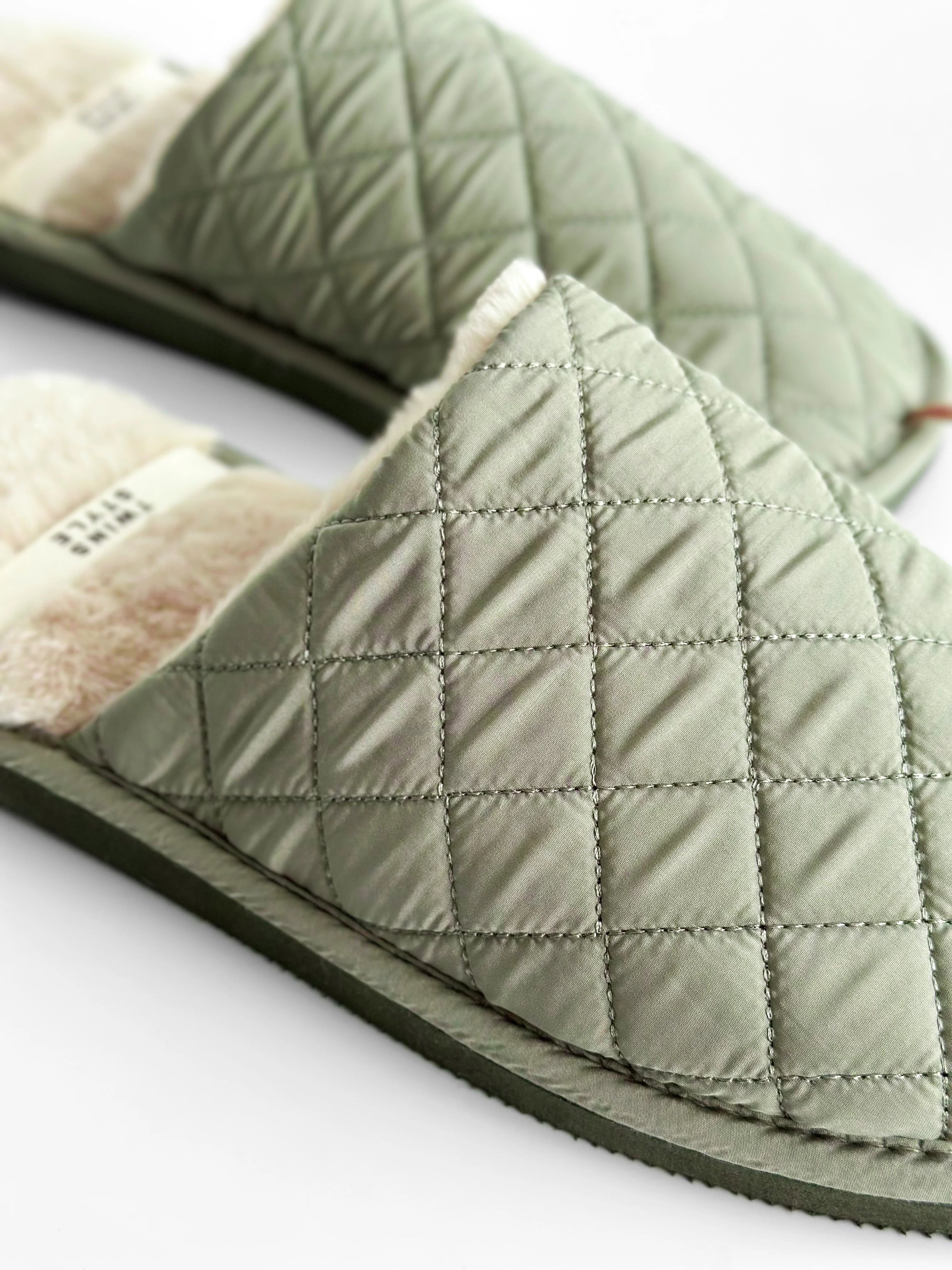 Men's slippers HS-LUX quilted khaki
