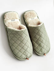 Men's slippers HS-LUX quilted khaki