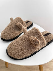 Women's HS fur slippers TEDDI brown