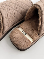 Men's slippers HS-LUX quilted brown