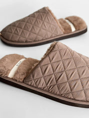 Men's slippers HS-LUX quilted brown