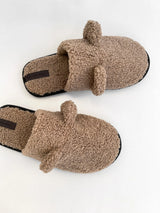 Women's HS fur slippers TEDDI brown