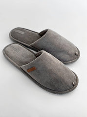 Men’s House Slippers HS-OZ, Velveteen Gray