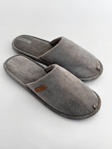 Men’s House Slippers HS-OZ, Velveteen Gray