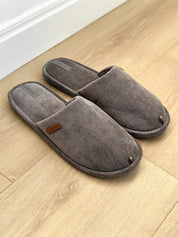 Men’s House Slippers HS-OZ, Velveteen Gray