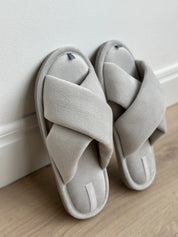 Women's slippers HS-VL velour GRAY