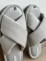 Women's slippers HS-VL velour GRAY