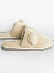 Children's slippers HS fur with ears milky