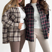 Flannel Shirt black "large burgundy and white check"