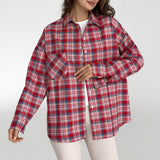 Flannel Shirt milky "small red and blue check"