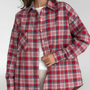 Flannel Shirt milky "small red and blue check"