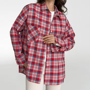 Flannel Shirt milky "small red and blue check"