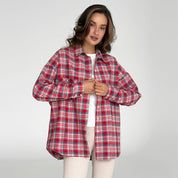Flannel Shirt milky "small red and blue check"