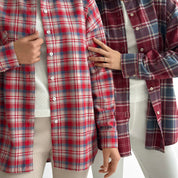 Flannel Shirt milky "small red and blue check"
