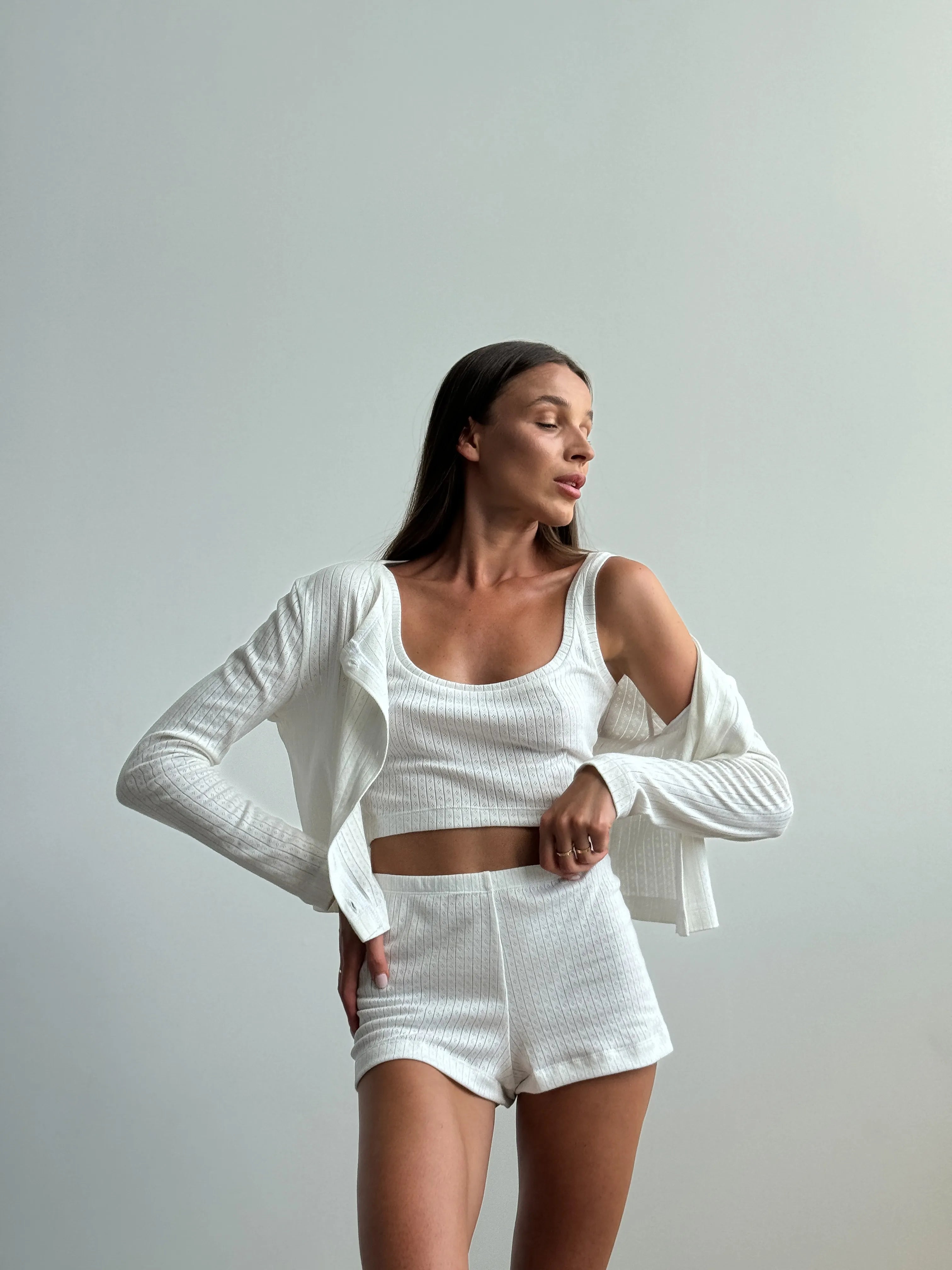 Ribbed longsleeve milk