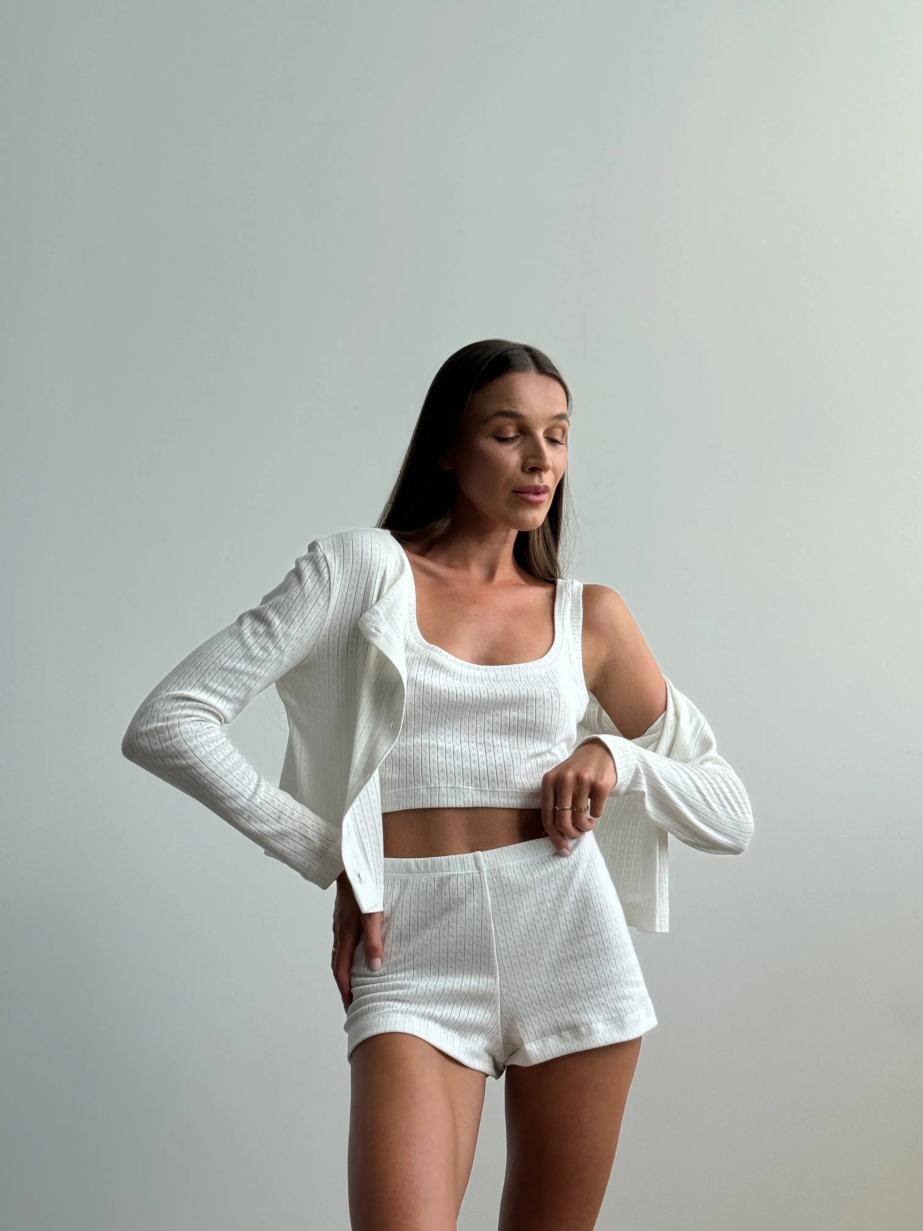 Ribbed longsleeve milk