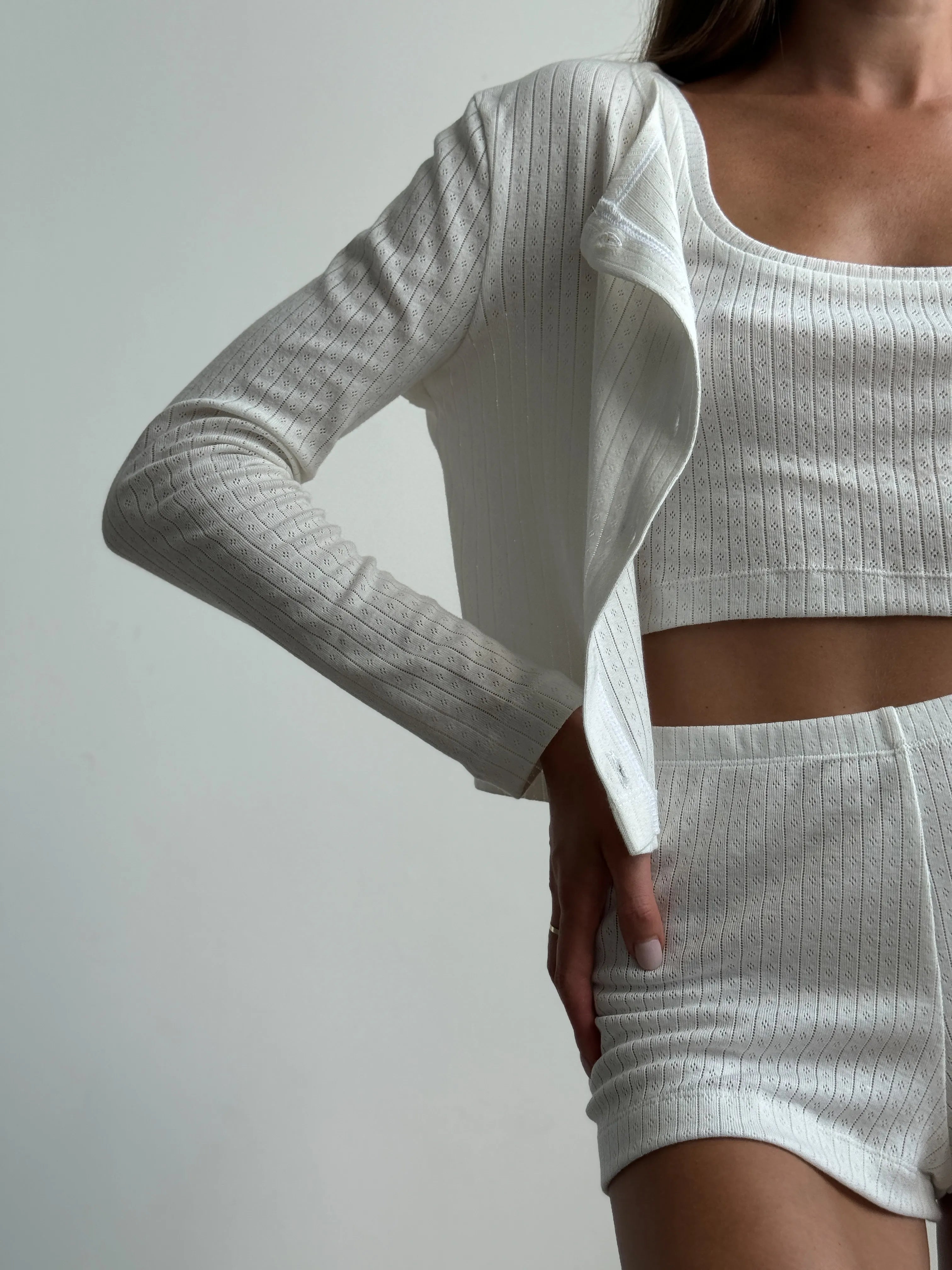 Ribbed longsleeve milk