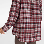 Flannel Shirt burgundy "small milky-black check"