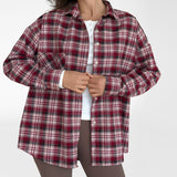 Flannel Shirt burgundy "small milky-black check"