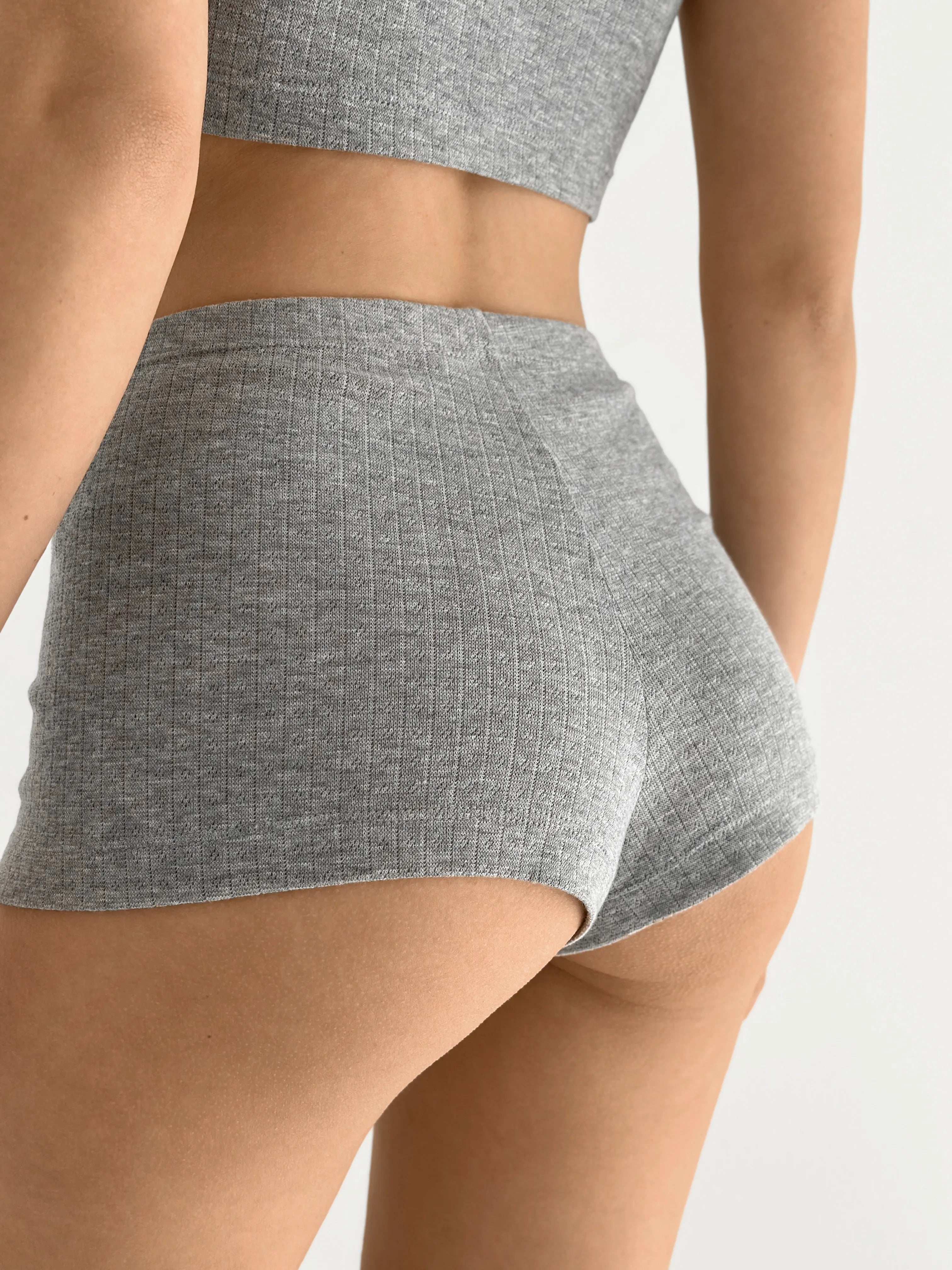 Ribana set Strappy top and Mini shorts anthracite