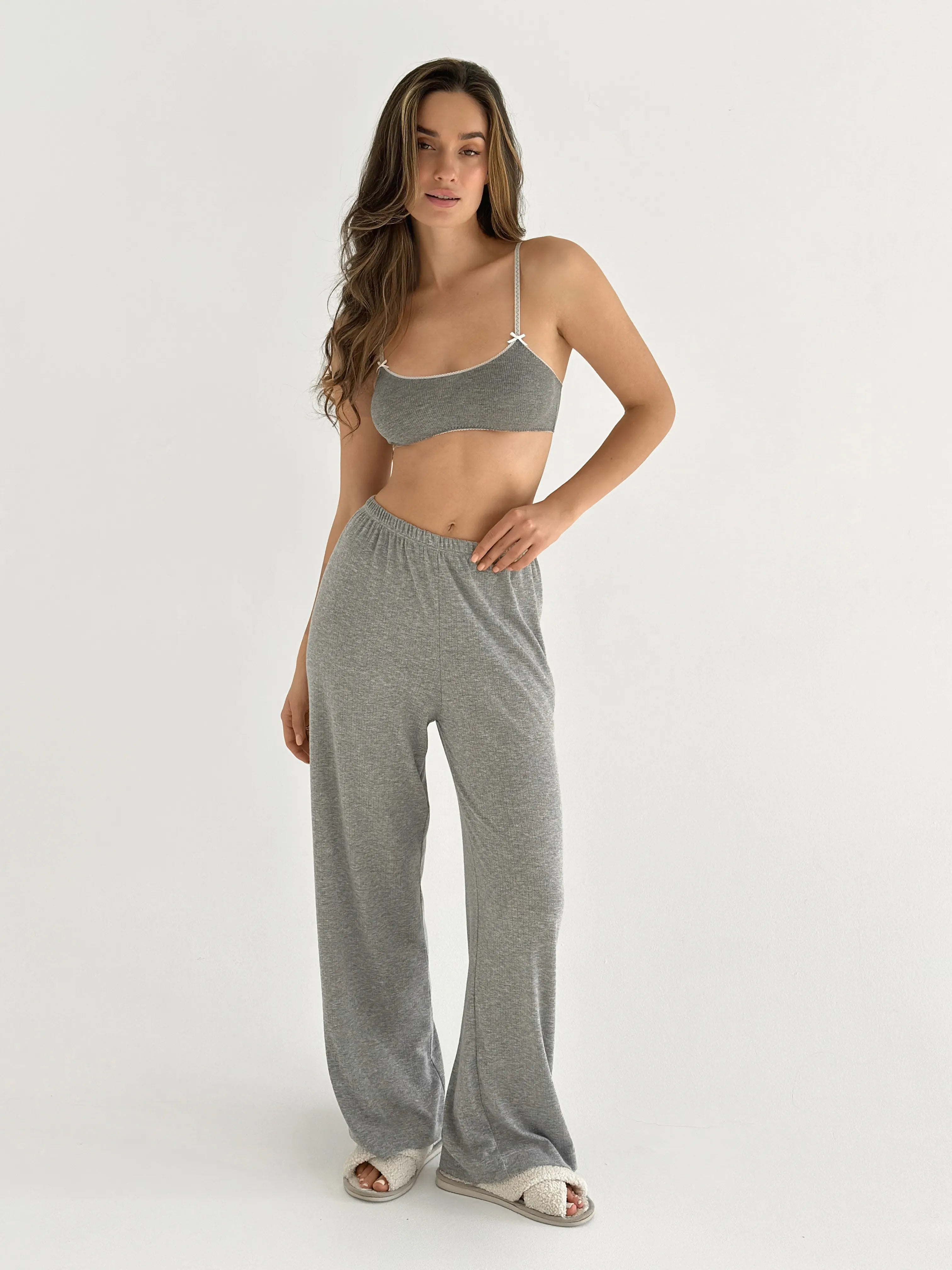 Ribana wide pants anthracite