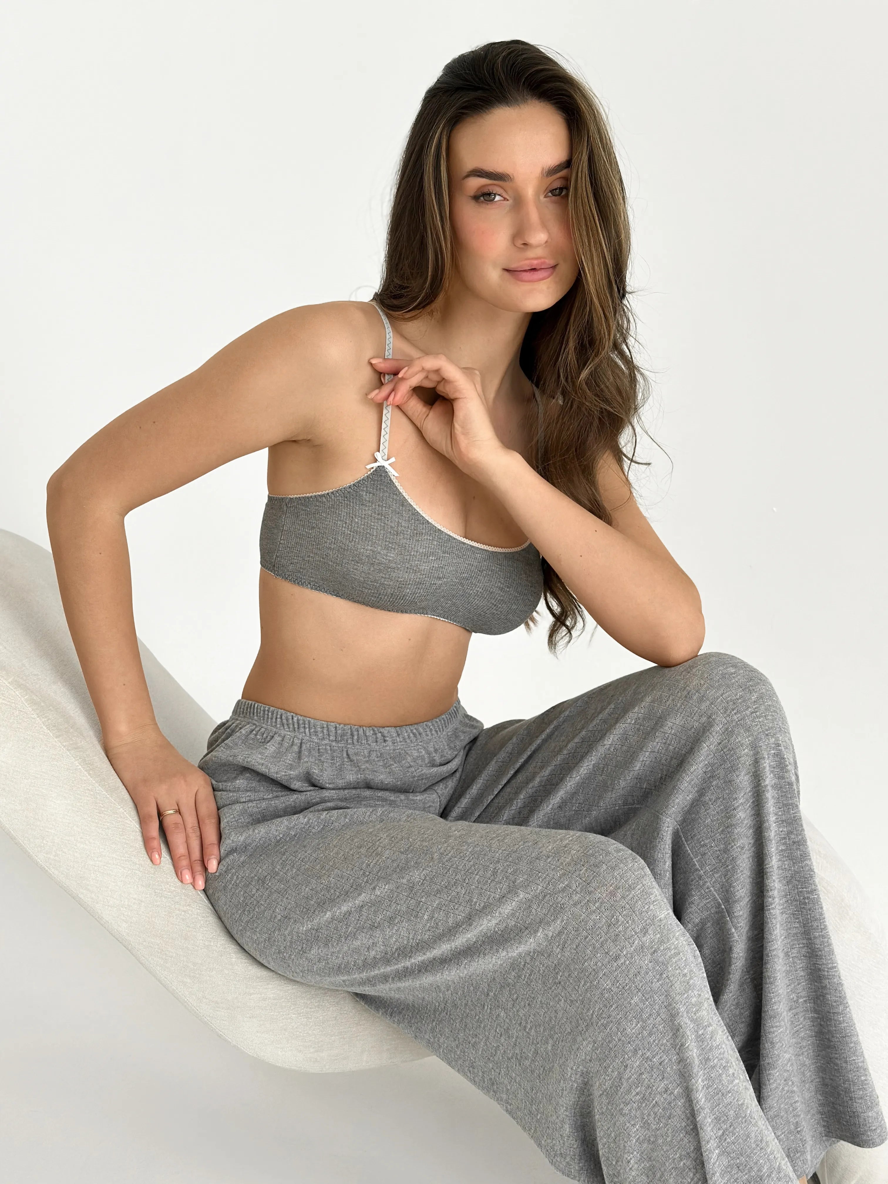 Ribana wide pants anthracite
