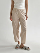 Pants plaid cotton BANANAS beige/milk