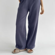 Muslin Pants Mono light blue 2-ply.