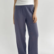 Muslin Pants Mono light blue 2-ply.