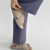 Muslin Pants Mono light blue 2-ply.