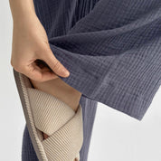 Muslin Pants Mono light blue 2-ply.