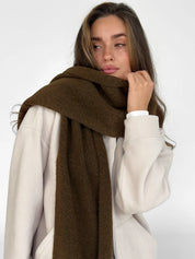 Knitted chocolate scarf
