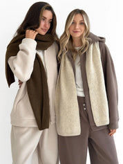 Knitted chocolate scarf