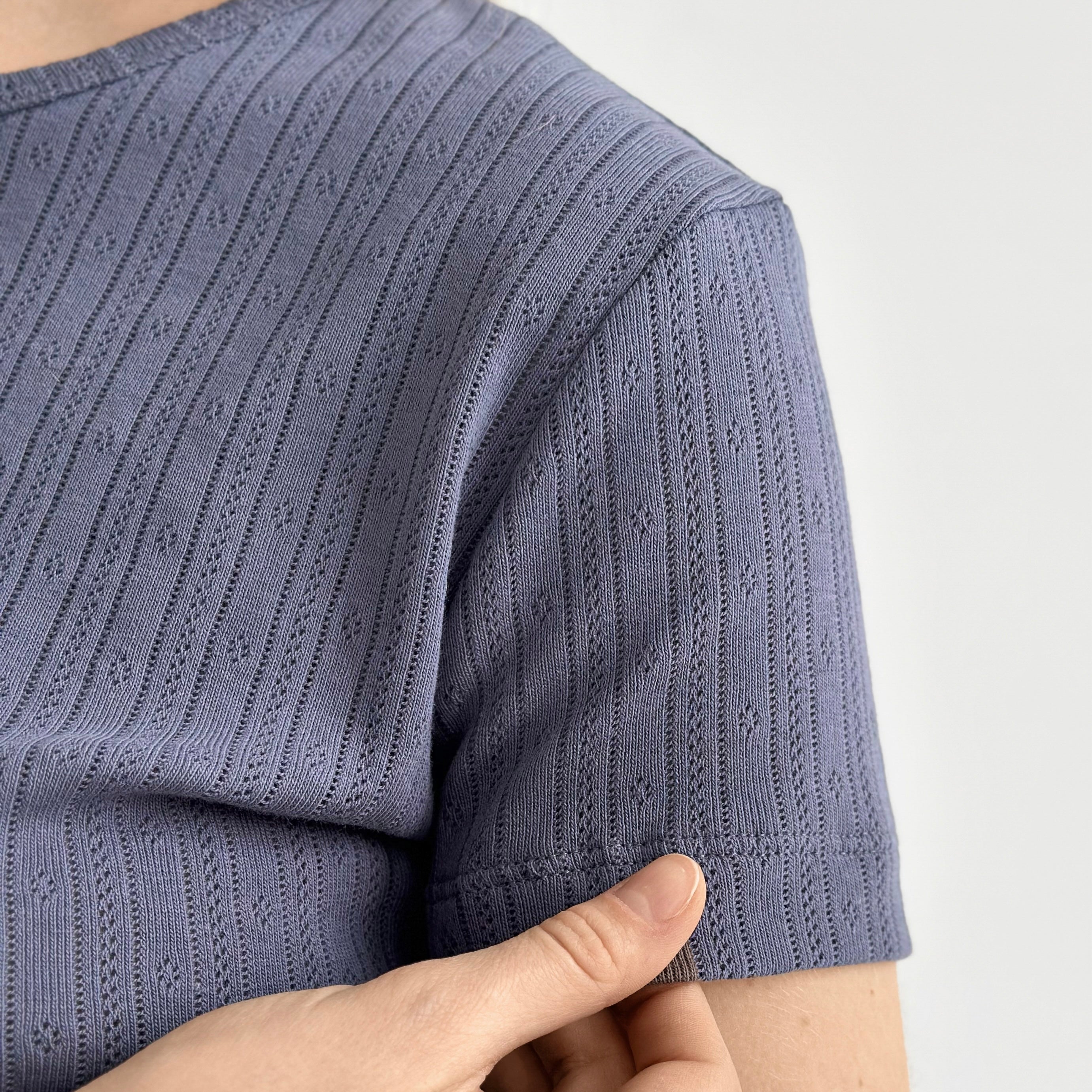 Ribbed T-shirt blue