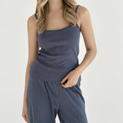 Ribbed tank top blue