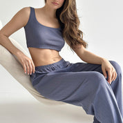 Ribana wide pants blue