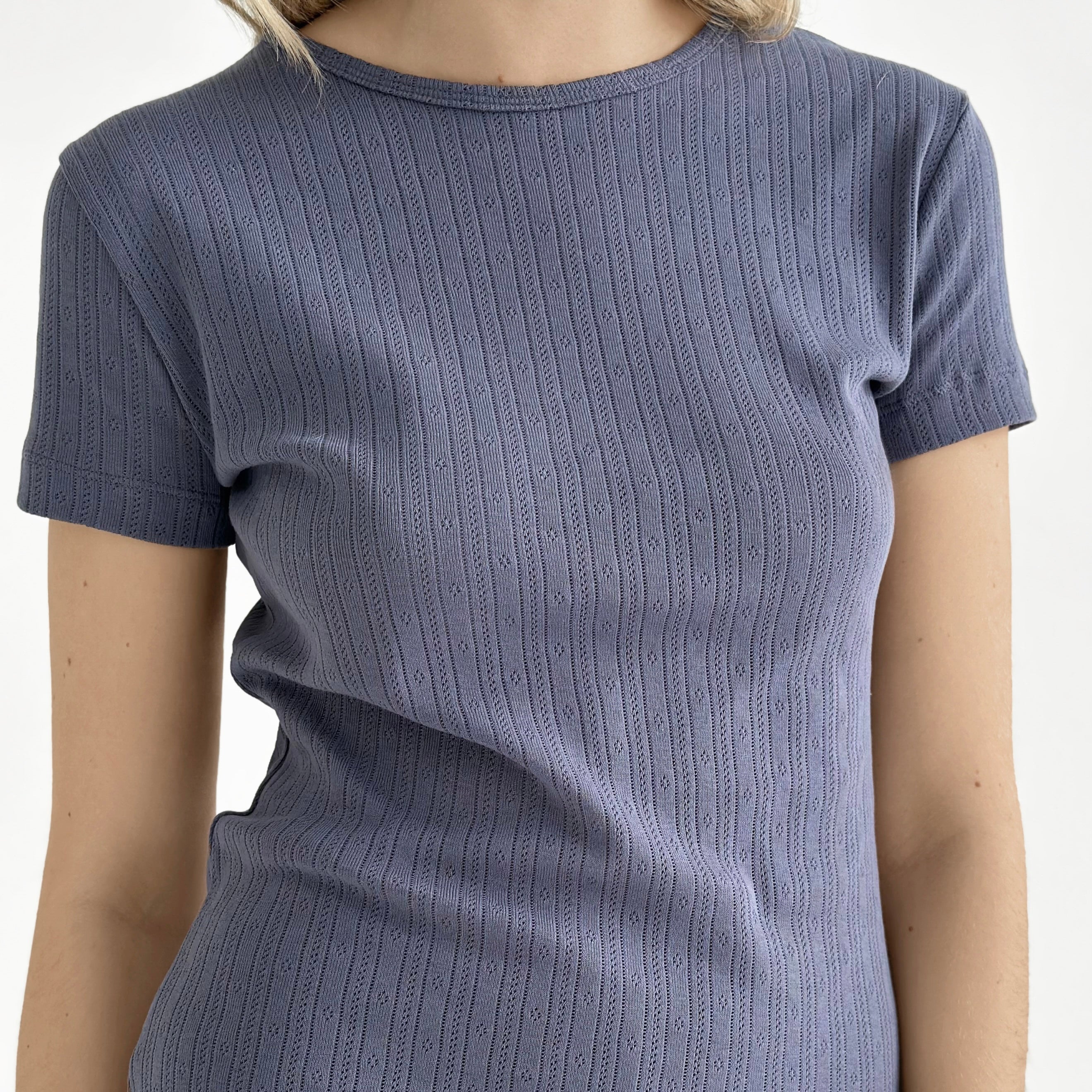 Ribbed T-shirt blue