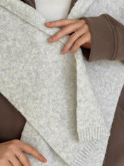 Knitted scarf gray melange