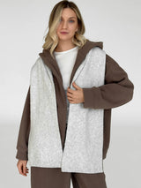 Knitted scarf gray melange
