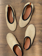 Mules women's shoes, woven milk PVC