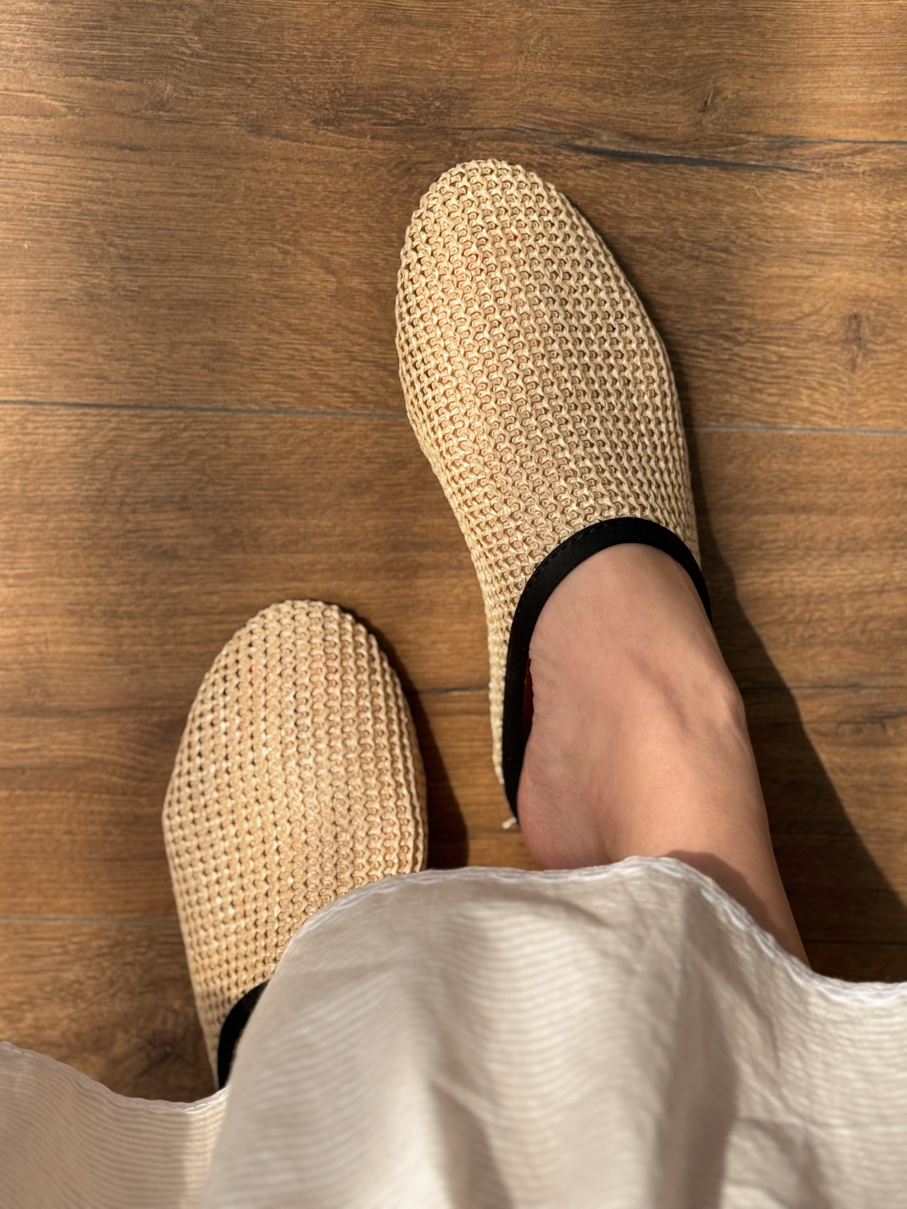 Mules women's shoes, woven milk PVC