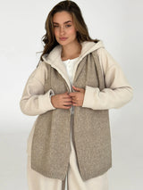 Knitted scarf mocha melange