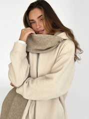 Knitted scarf mocha melange