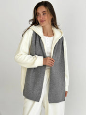 Knitted scarf graphite melange