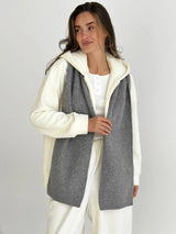 Knitted scarf graphite melange